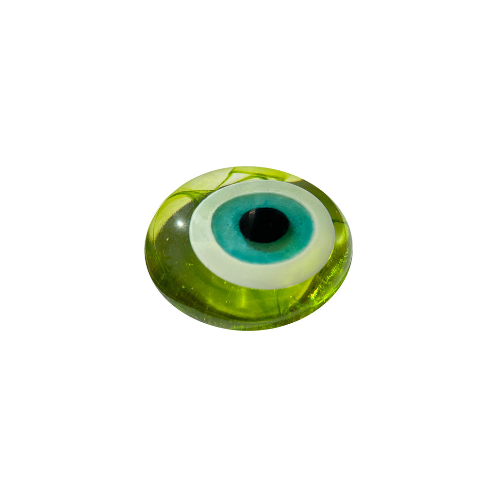Acik yesil turkuaz cam goz boncugu_Lime green turquoise glass eye bead