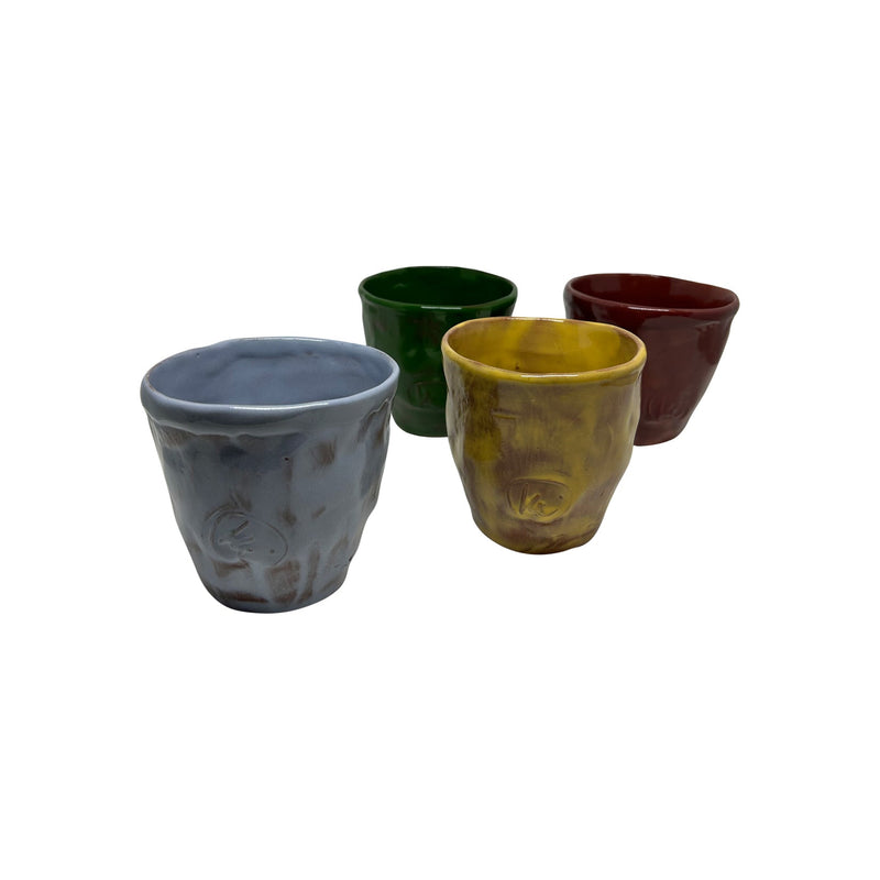 Amorf hatli rengarenk el yapimi seramik bardaklar_Colorful handmade giftware amorphous ceramic cups