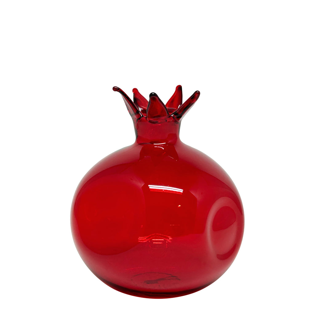 Bereket sembolu kirmizi ufleme cam nar_Fertility symbol hand blown red glass pomegranate