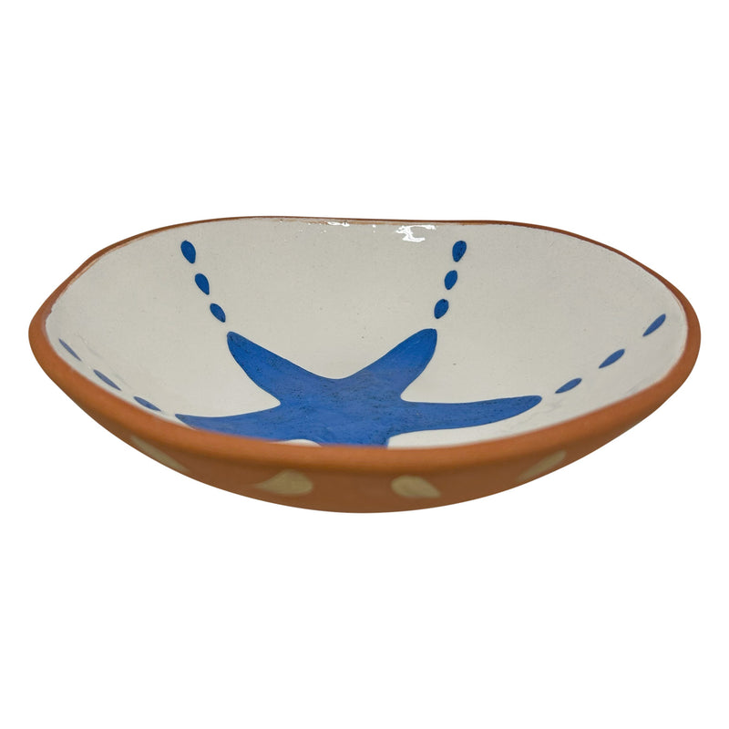 Denizyildizi desenli hediyelik seramik kase_Ceramic giftware bowl with starfish pattern