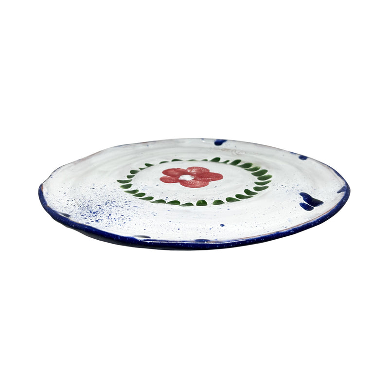 El yapimi renkli desenli seramik buyuk tabak_Handmade colorful patterned ceramic plate