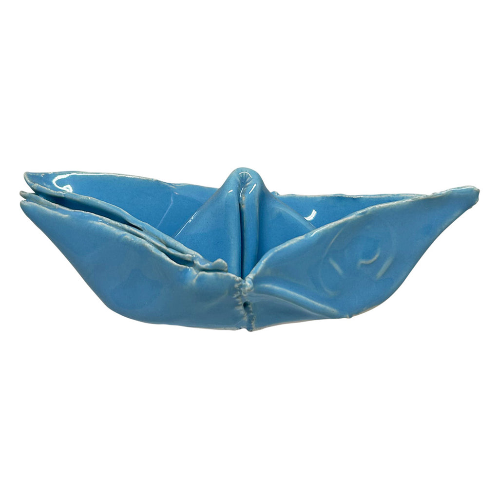 Ev aksesuari acik mavi kucuk seramik kayik_Light blue small ceramic boat