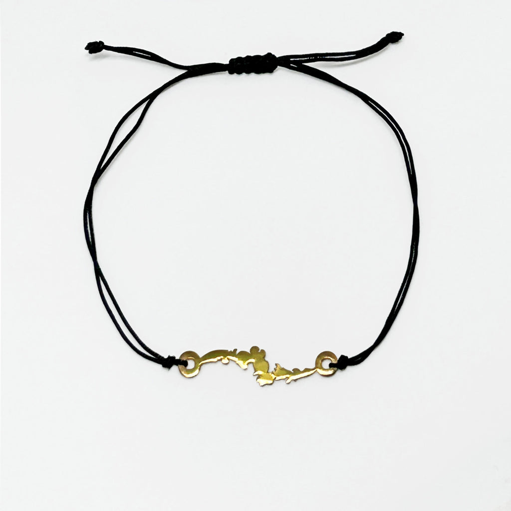 Hazine bekcisi yilan ejder motifli siyah ipli bileklik_Black string bracelet with serpent dragon motif known as treasure keeper