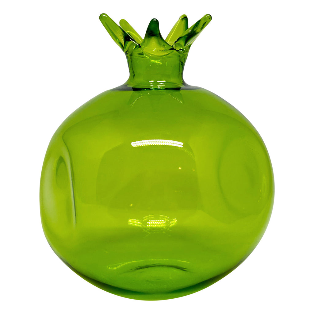 Hediyelik yesil cam ev aksesuari nar_Giftware green glass home accessory pomegranate