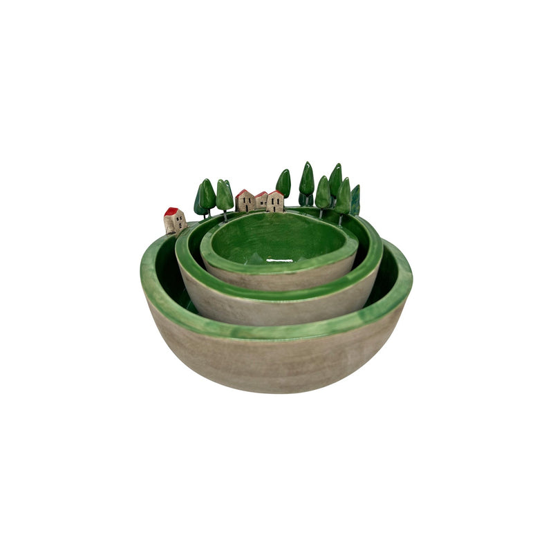 Ic ice uc boy el yapimi dekoratif seramik kase_Three decorative stacking ceramic bowls