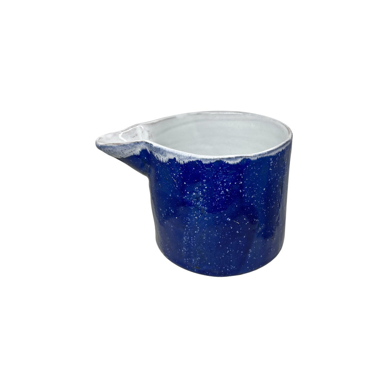 Ici beyaz lacivert seramik sutluk_Dark blue ceramic milk jug with white inside