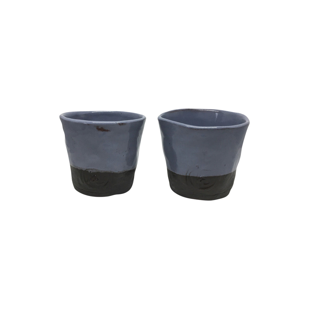 Iki adet hediyelik gri mavi bardak_Two stone blue giftware ceramic cups