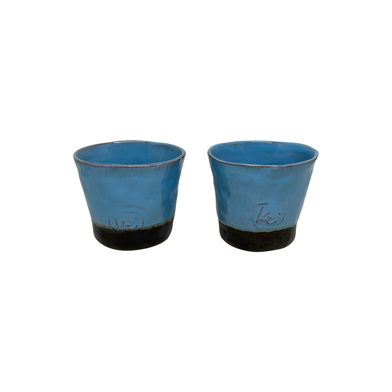 Iki adet hediyelik mavi seramik bardak_Two blue giftware ceramic cups