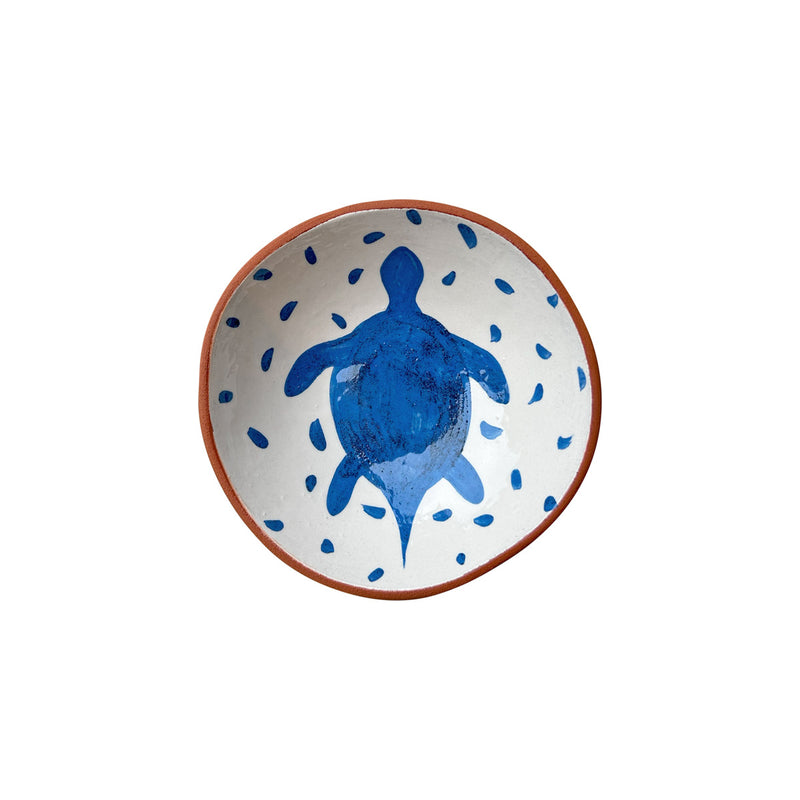 Kaplumbaga desenli kucuk cukur tabak_Small ceramic deep plate with tortoise pattern