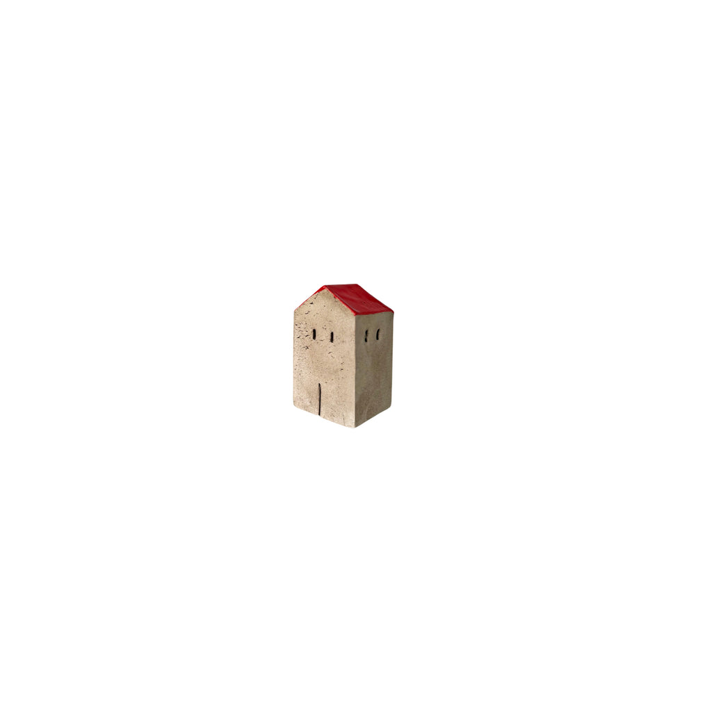 Kirmizi catili kucuk seramik ev bilo_Small ceramic house trinket with red roof