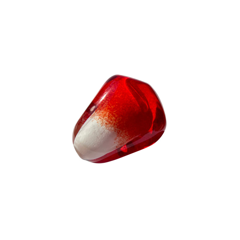 Kirmizi dekoratif cam nar tanesi_Red decorative glass pomegranate seed