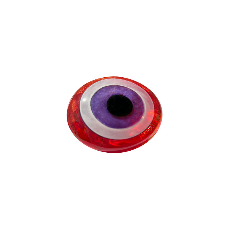 Kirmizi ve mor iri goz boncugu_Red and purple large evil eye bead