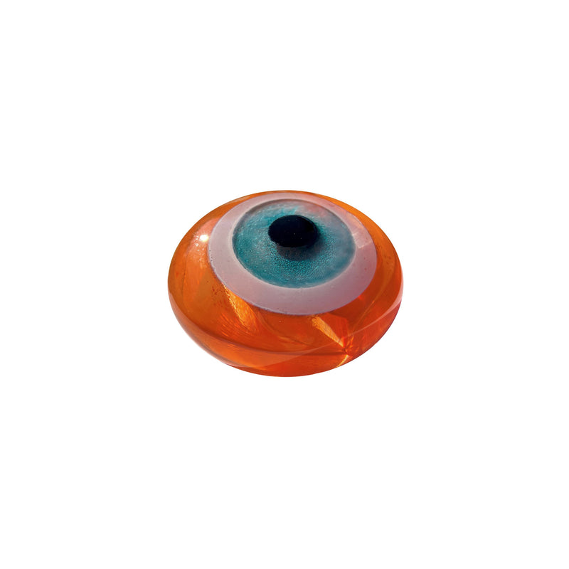 Koyu turuncu buyuk nazar boncugu_Dark orange large evil eye bead_perle pour les yeux