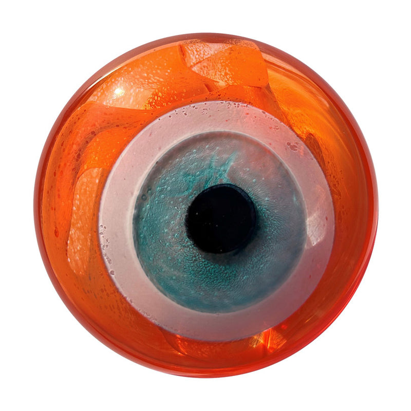 Koyu turuncu cam nazar boncugu_Dark orange glass evil eye bead_augenperle_perle de mauvais oeil_z