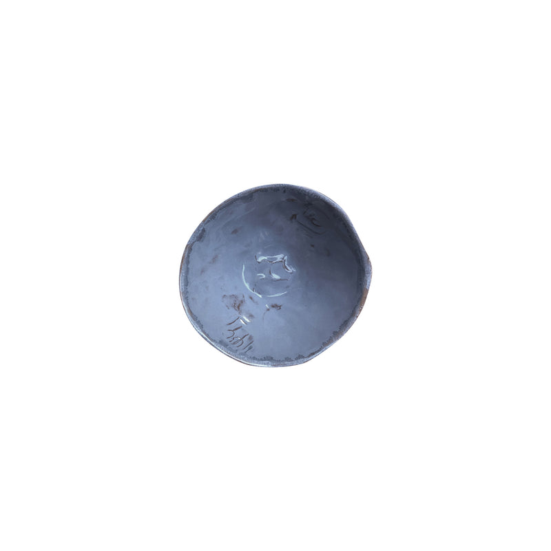 Kursuni mavi yuvarlak seramik cerezlik_Stone blue ceramic nut bowl