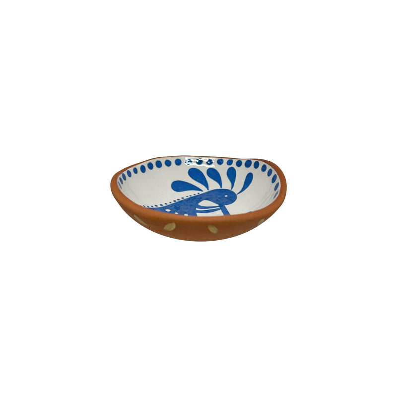 Mavi bereket tanrisi desenli kucuk seramik kase_Ceramic nut bowl with blue deity pattern