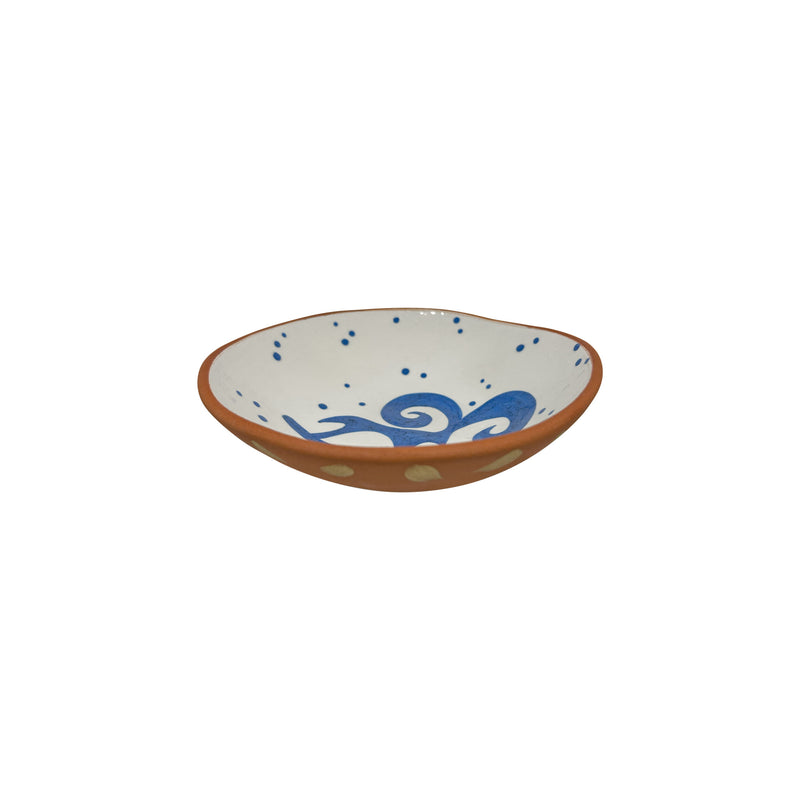Mavi desenli beyaz seramik Atolye 11 kase_White ceramic nut bowl with blue pattern