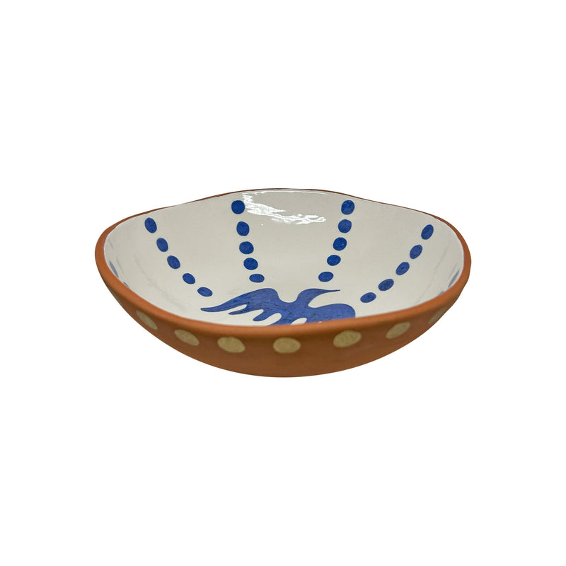 Mavi ve altin renklerinde dekoratif seramik kase_Decorative ceramic bowl in blue and gold colors