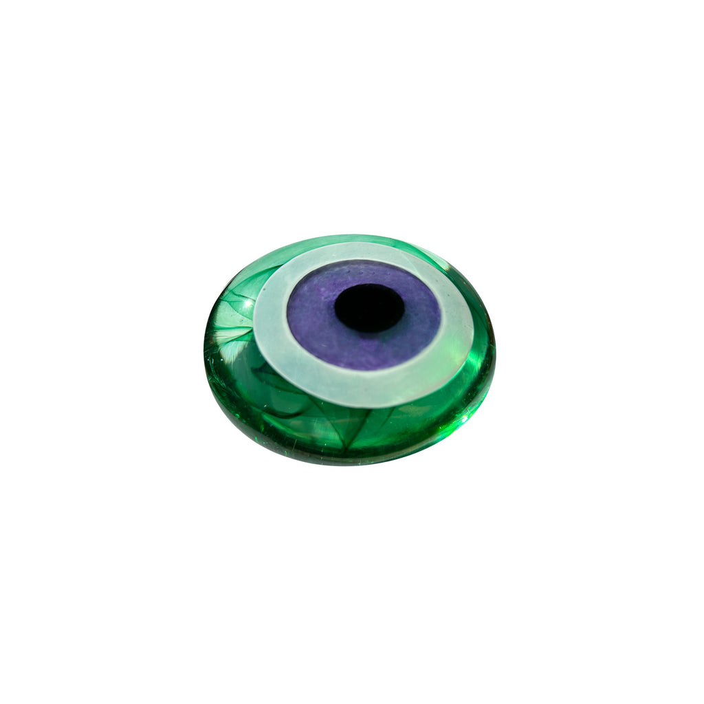Mor ve cimen yesili renklerde goz nazar boncugu_Purple and lawn green colored evil eye bead