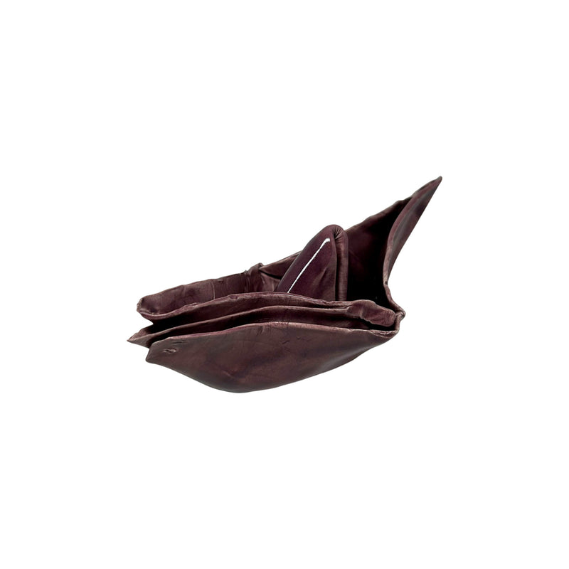 Origami teknigiyle katlanmis seramik murdum rengi buyuk kayik_Ceramic boat folded with origami technique