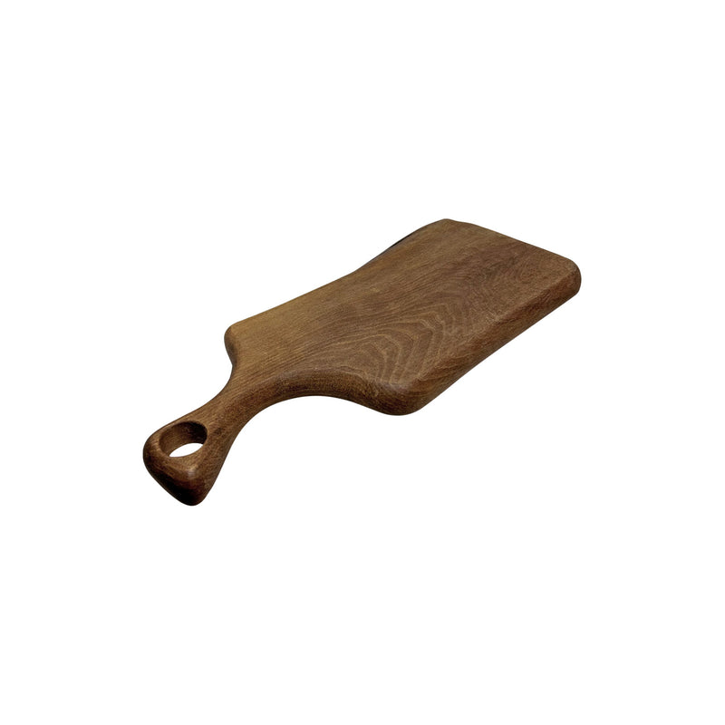 Sapi yana donuk el oymasi ahsap kesme tahtasi_Hand carved wooden chopping board with curved handle