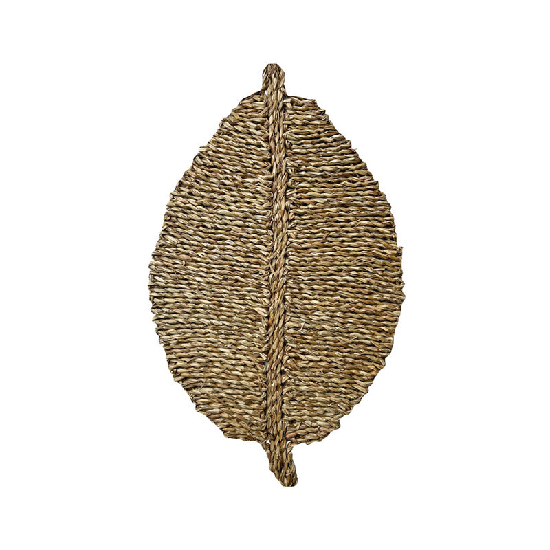 Sofra aksesuari hasir yaprak formunda Amerikan servis_Leaf shaped wicker table mat
