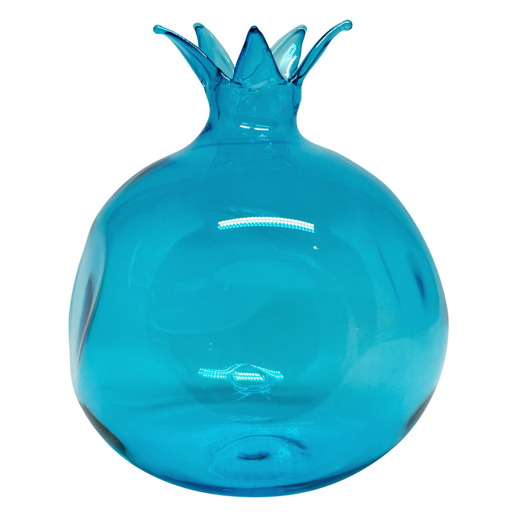 Turkuaz mavi cam nar aksesuar_Turquoise blue glass pomegranate accessory