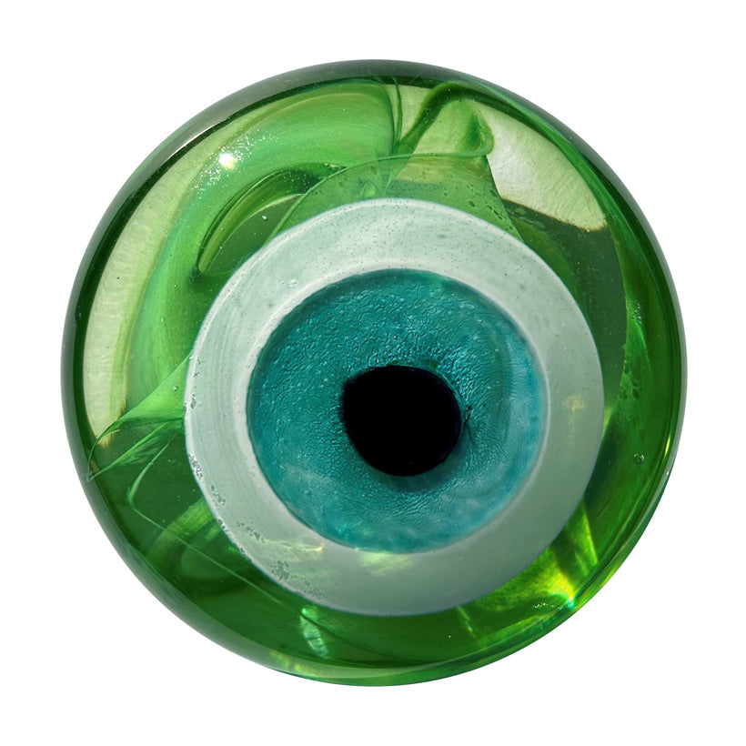 Yesil beyaz ve turkuaz renklerde hediyelik cam obje_Giftware glass object in green white and turquoise colors_z