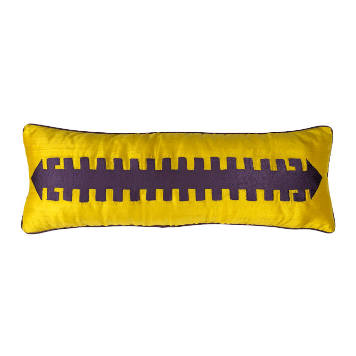 Bir Malatya kilim motifi hayat agaci desenli sari uzun yastik_Long yellow pillow with tree of life motif embroidered