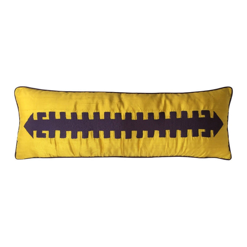 Ebedilik olmezlik sonsuzluk sembolu hayat agaci motifli sari uzun ipek kirlent_Yellow long silk cushion with tree of life motif symbolizing immortatility