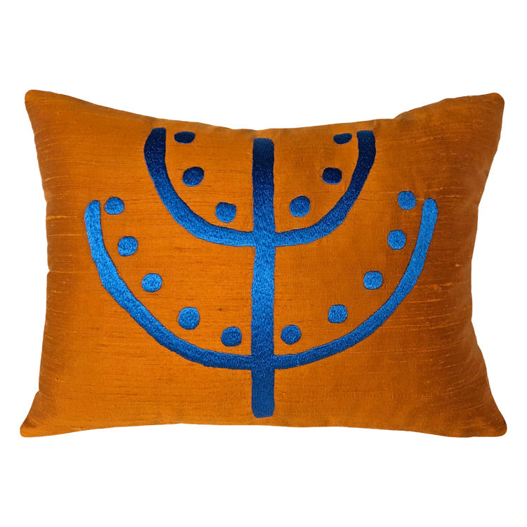 Hediyelik dekoratif ipek yastik_Giftware decorative silk cushion with motif_kissen_coussin