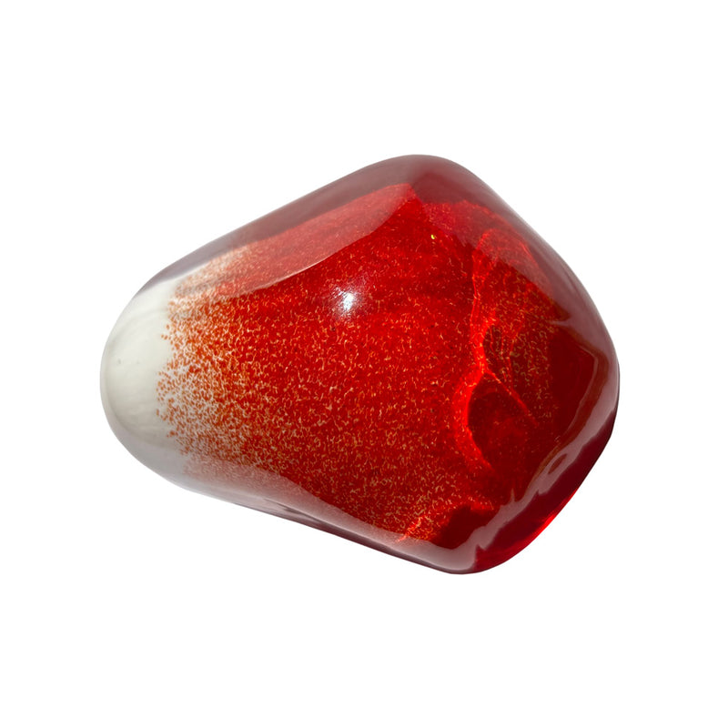 Kirmizi dekoratif cam nar tanesi_Red decorative glass pomegranate seed